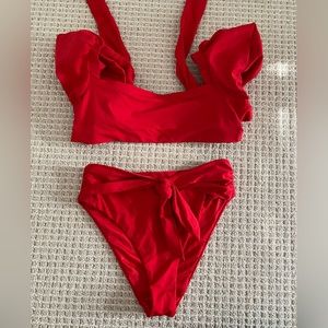 Agua Bendita red swimsuit
